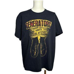 The Generators Band Graphic T-Shirt Adult XL Black Cotton Short Sleeve Rock Tee